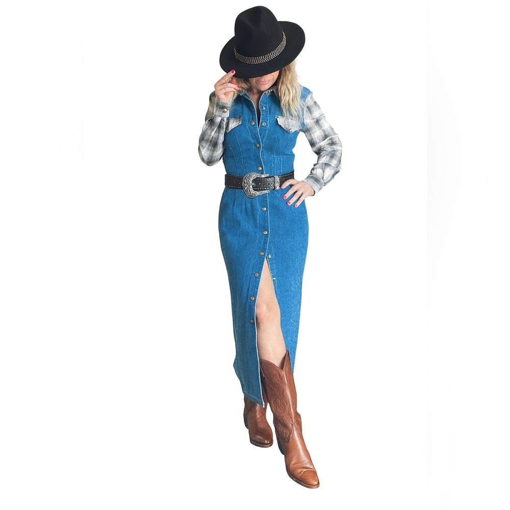 Vintage Paris Blues Jean Dress – Rodeo Ready for NFR!